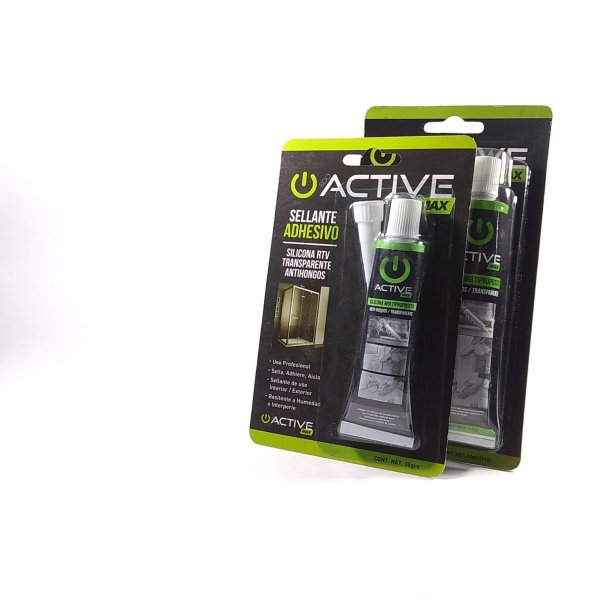 SILICONA TRANSPARENTE EN BLISTER ACTIVE